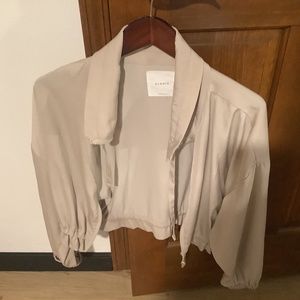 Lightweight, silky bomber jacket